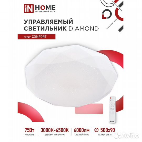 Светильник светодиодный накладной IN home Comfort