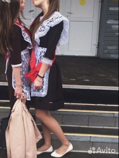 Платье на последний звонок с фартуком