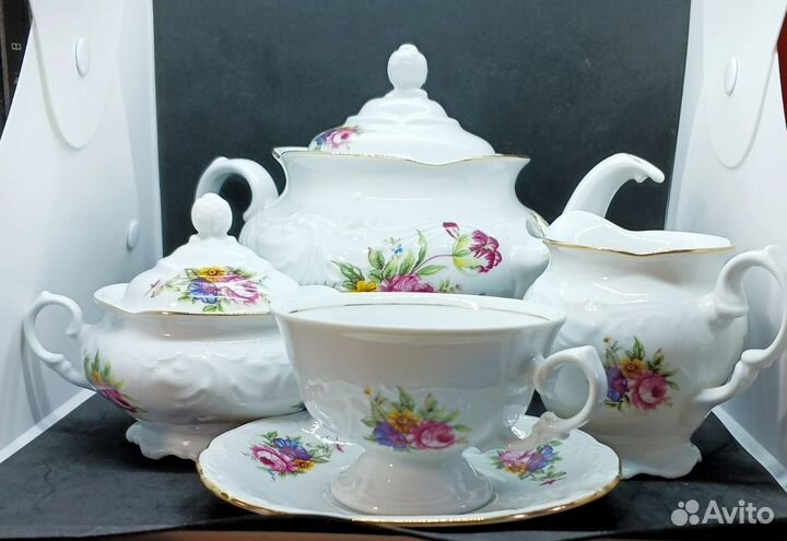 Винтажный сервиз на 4 персоны. Польша