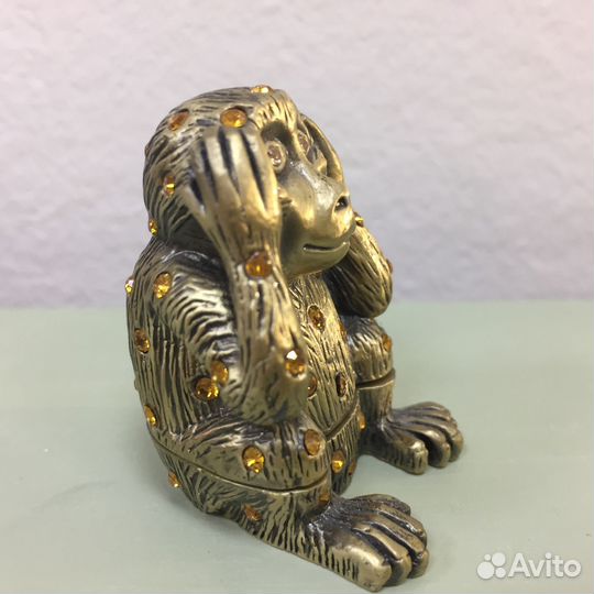 Шкатулка обезьянка фаберже