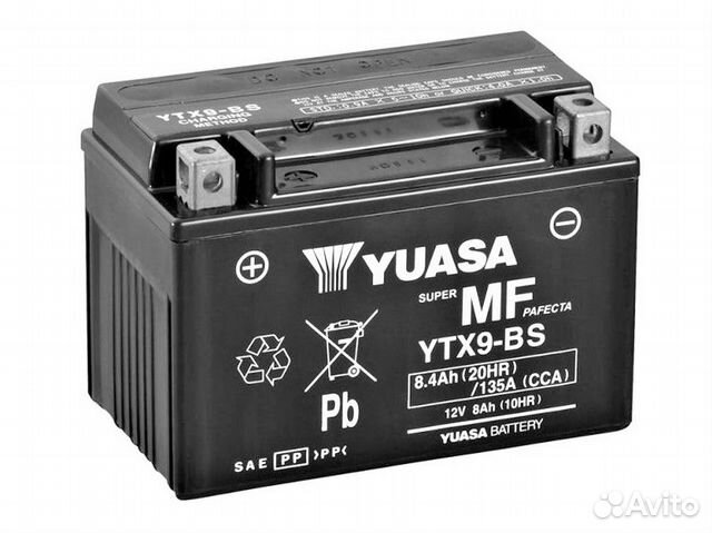 Гелевый AGM аккумулятор Yuasa YTX9-BS на мотоцикл