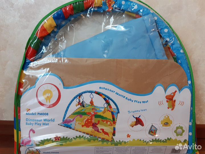 Развивающий детский коврик Динозаврики