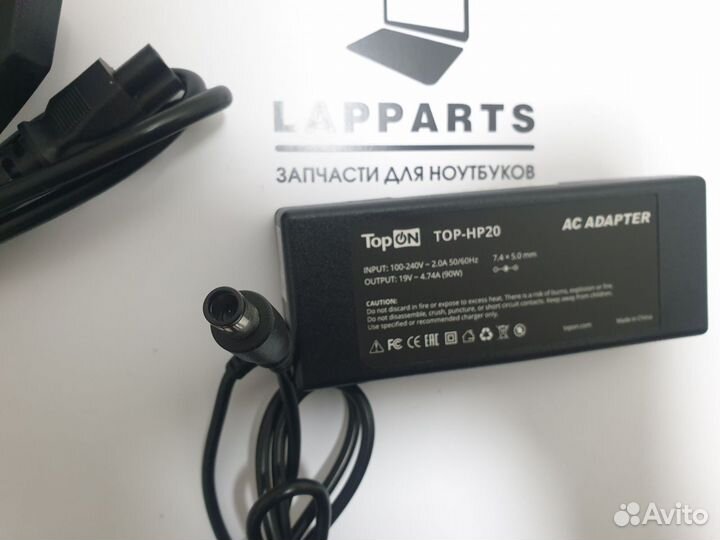 Блок питания для ноутбука HP 19V, 4,74A (новый)