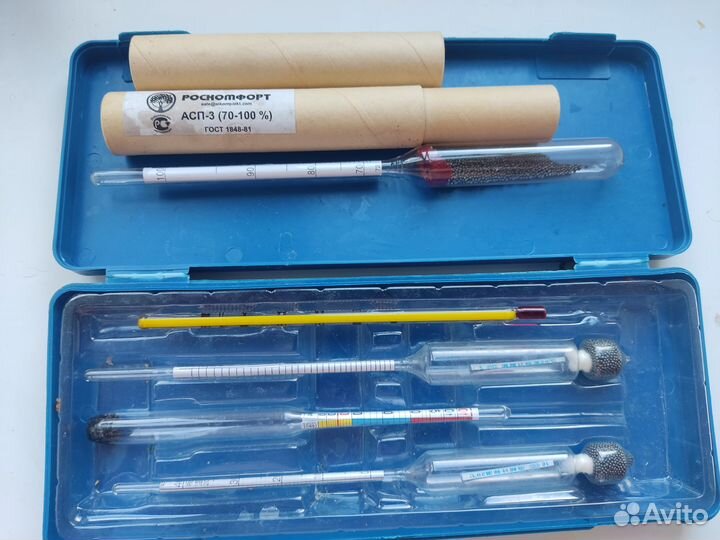 Набор ареометров с термометром и спиртометром