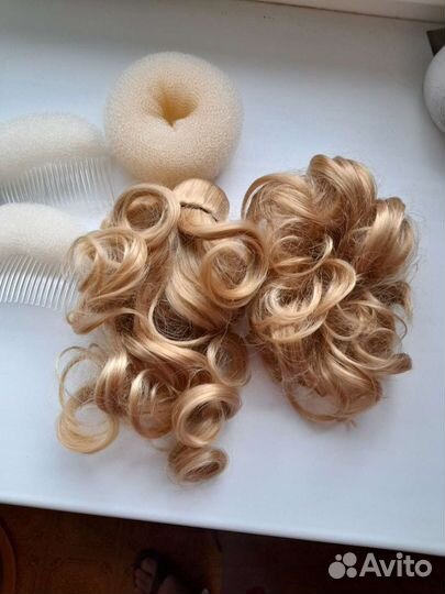 Хвост шиньон.шиньон резинка