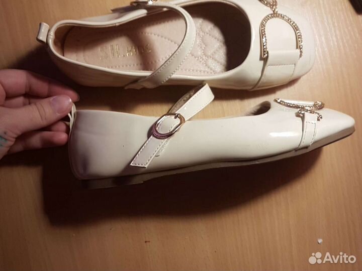 Балетки лаковые праздничные