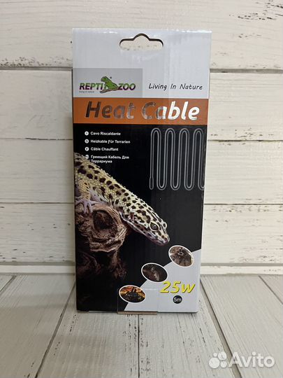 Грейщий кабель для террариума, 25 Вт, 5м. новый