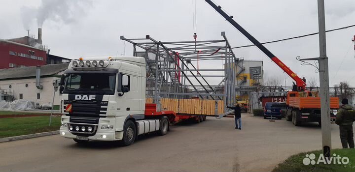 Низкорамный трал. Перевозка негабаритных грузов