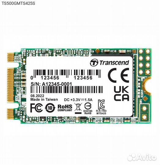 Диск SSD Transcend MTS425S M.2 2242 500GB SATA III