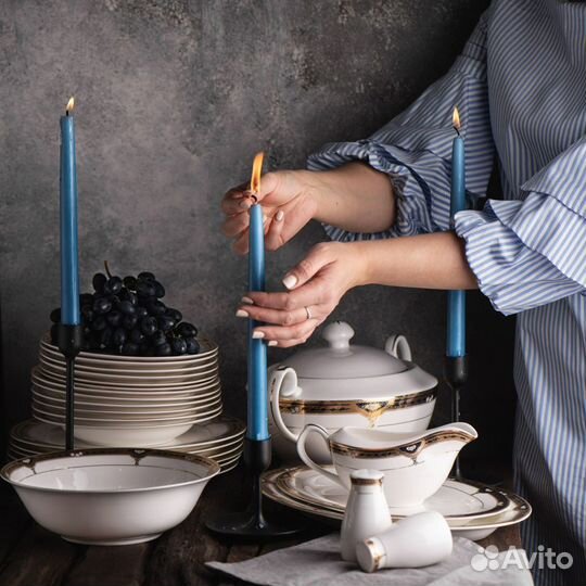 Набор столовой посуды Дворцовый кобальт