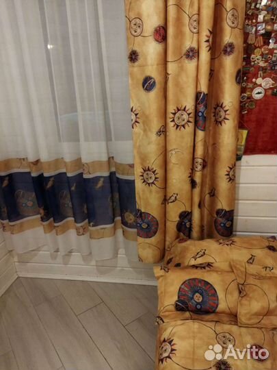 Шторы, тюль, покрывало, подушки