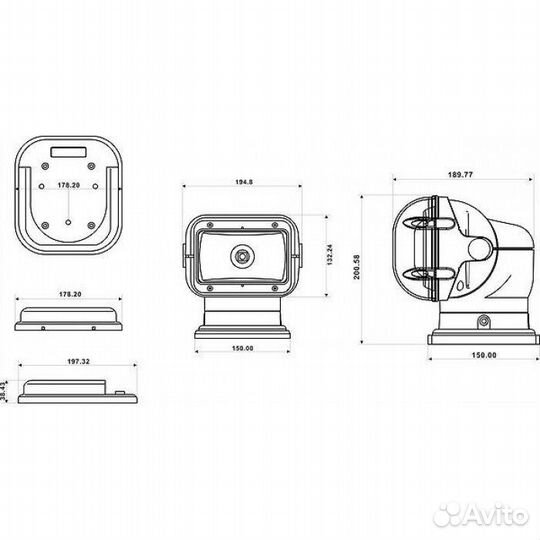 Прожектор стационарный галогеновый беспроводной пу