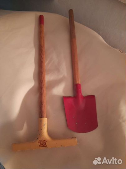 Детская лопатка и грабли,винтаж, СССР, 1975г
