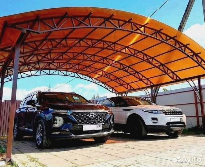 Навесы из поликарбоната под ключ