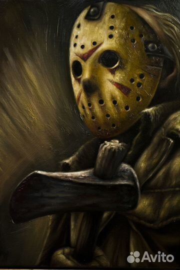 Картина Джейсон Пятница 13 масло живопись
