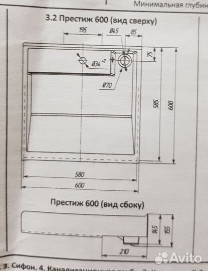 Раковина над стиральной машиной 60х60 в упаковке