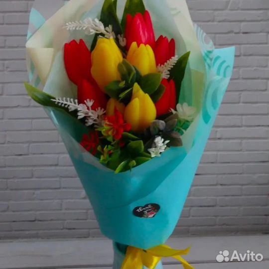 Тюльпаны из мыла