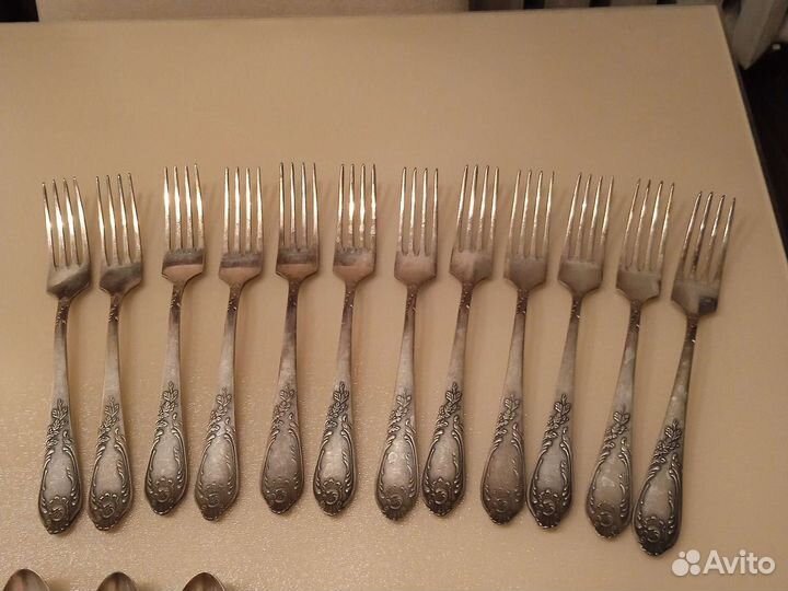 Ложки и вилки мельхиор СССР