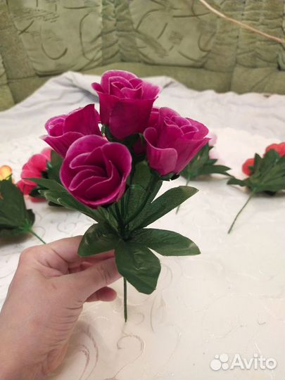 Цветы искусственные Роза Бордюрная