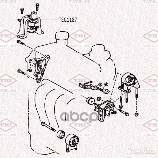 Опора двигателя правая tatsumi TEG1187 teg1187