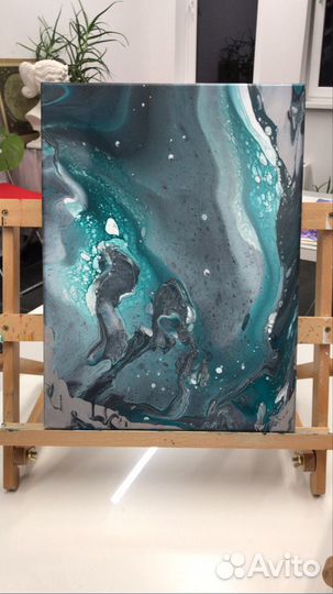 Интерьерная картина флюид арт