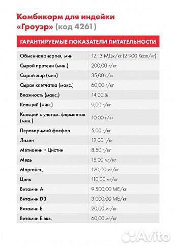 Комбикорм Purina Гроуер для индейки 9-15 недель