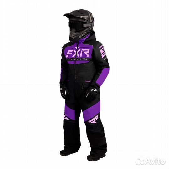 Комбинезон FXR Helium с утеплителем Black/Purple/L