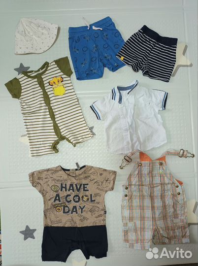 Вещи пакетом для мальчикана лето размер 74