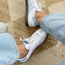 Кроссовки Adidas Samba white halo blue