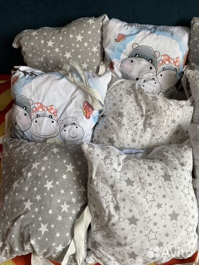 Бортики в детскую кроватку 12 шт