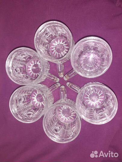 Кружечки хрустальные