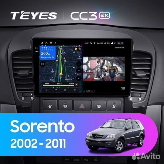 Магнитола Teyes CC3 2K 4/32 Kia Sorento BL 2002-11