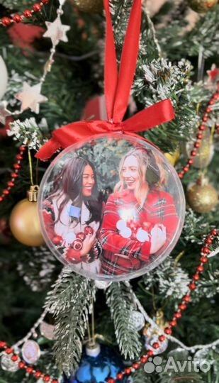 Новогодние ёлочные шары с фото