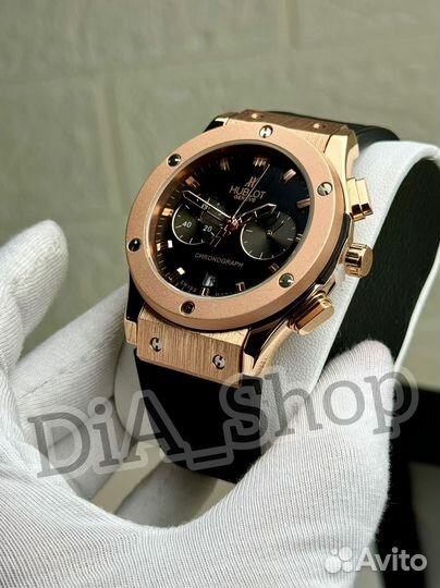 Часы мужские Hublot хронограф золото