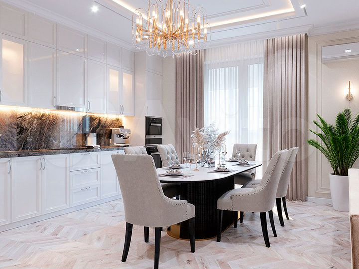 4-к. квартира, 142 м², 3/16 эт.