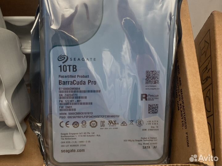Жесткий диск hdd seagate BarraCuda 10tb