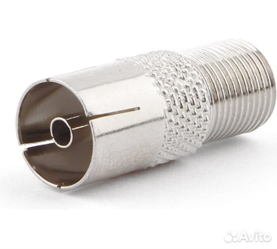 Переходник cablexpert F-мама TV мама (металл) (APL