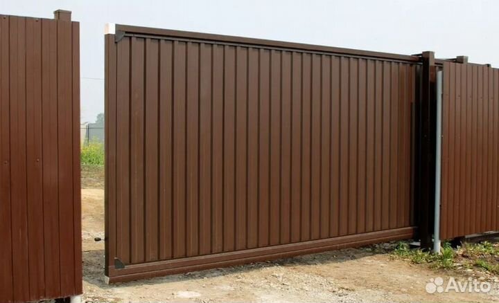 Ворота откатные с подушкой