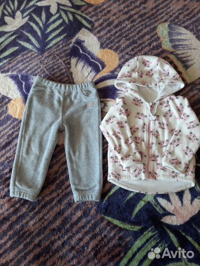 Флисовый комплект для девочки 80 размер