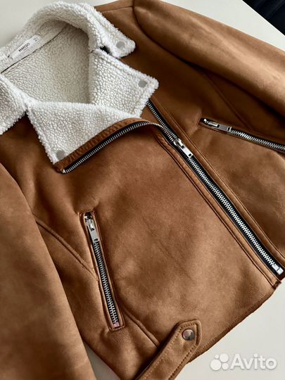 Дублёнка из искуственной замши Mango