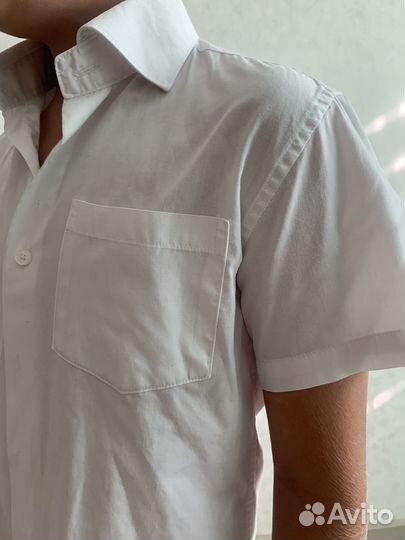 Рубашка школьная 134 белая