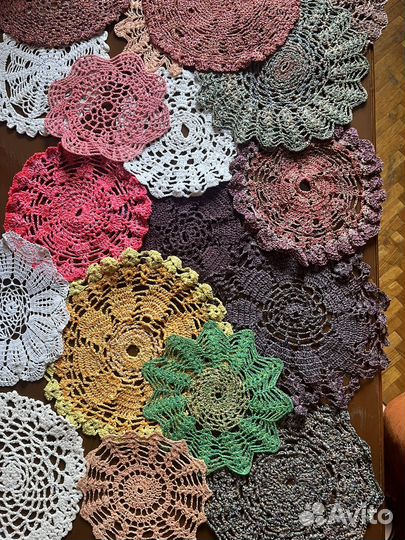 Вязанные крючком салфетки
