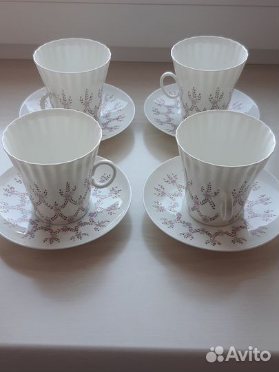 Чайно-кофейные фарфоровые чашки лфз