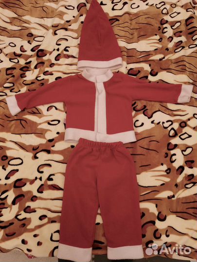 Детский костюм деда мороза 86 размер