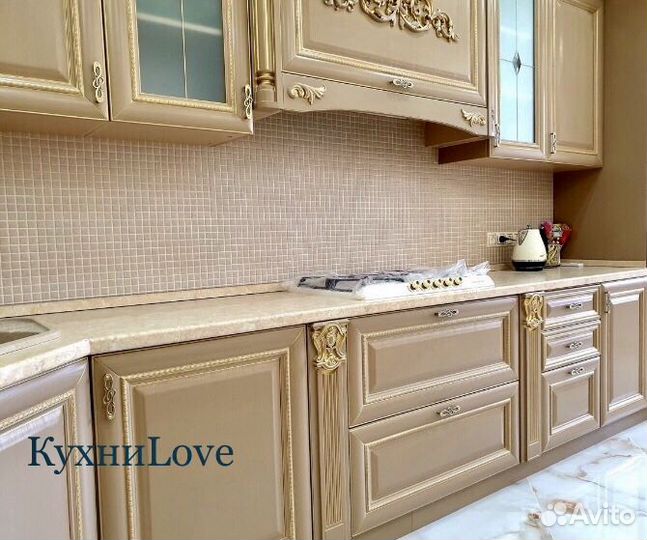 Кухня из массива натурального дерева