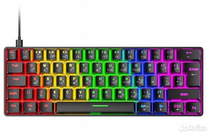 Механическая игровая клавиатура Wolf T60. RGB