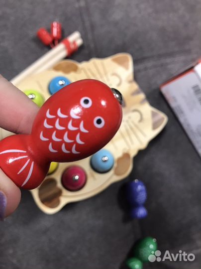 Магнитная рыбалка котик новая