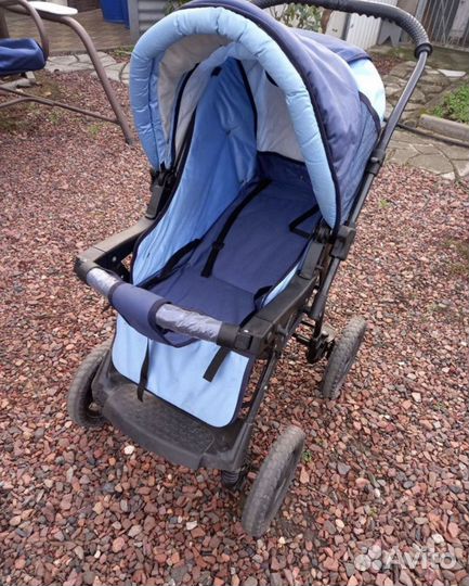 Коляска трансформер bogus синяя