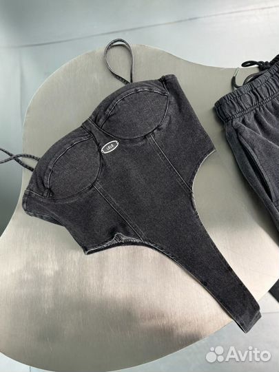 Боди джинсовое