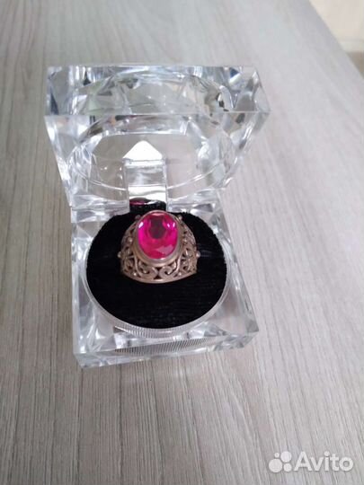 Серебряный перстень с рубином винтаж